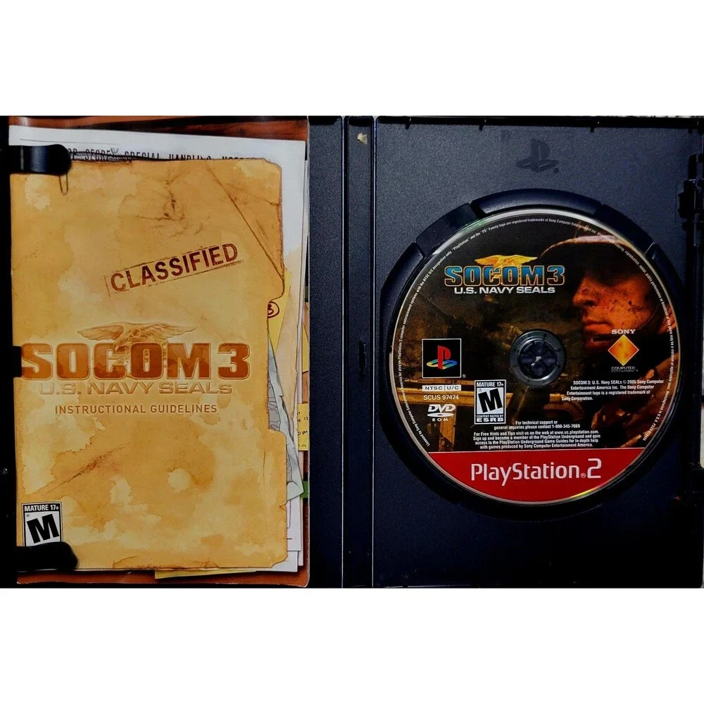 SONY PLAYSTATION 2 PS2 GREATEST HITS:SOCOM: U.S. Navy SEALs,CIB,TESTED FAST SHIP